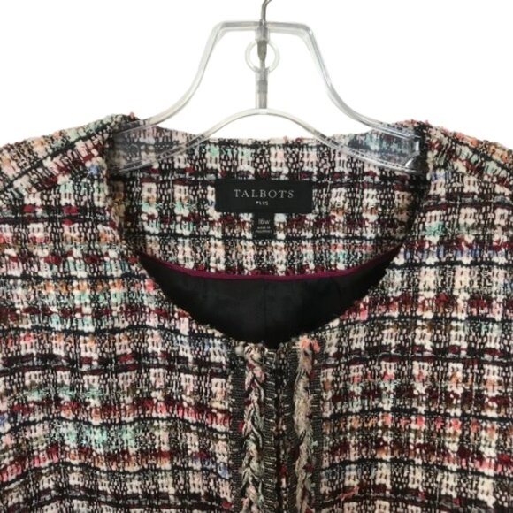 Talbots Womens Plus Size 16W Multicolor Adele Tweed Dress Blazer Jacket - Picture 4 of 6